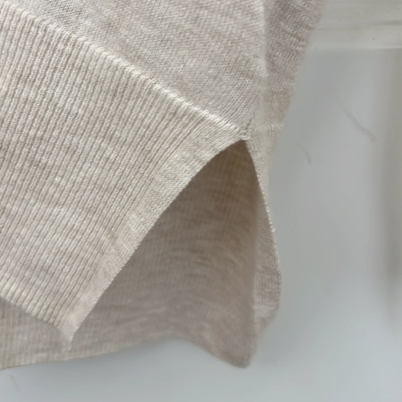 Madewell Cream Linen Blend Pocket Long Sleeve Top - Picture 3 of 4